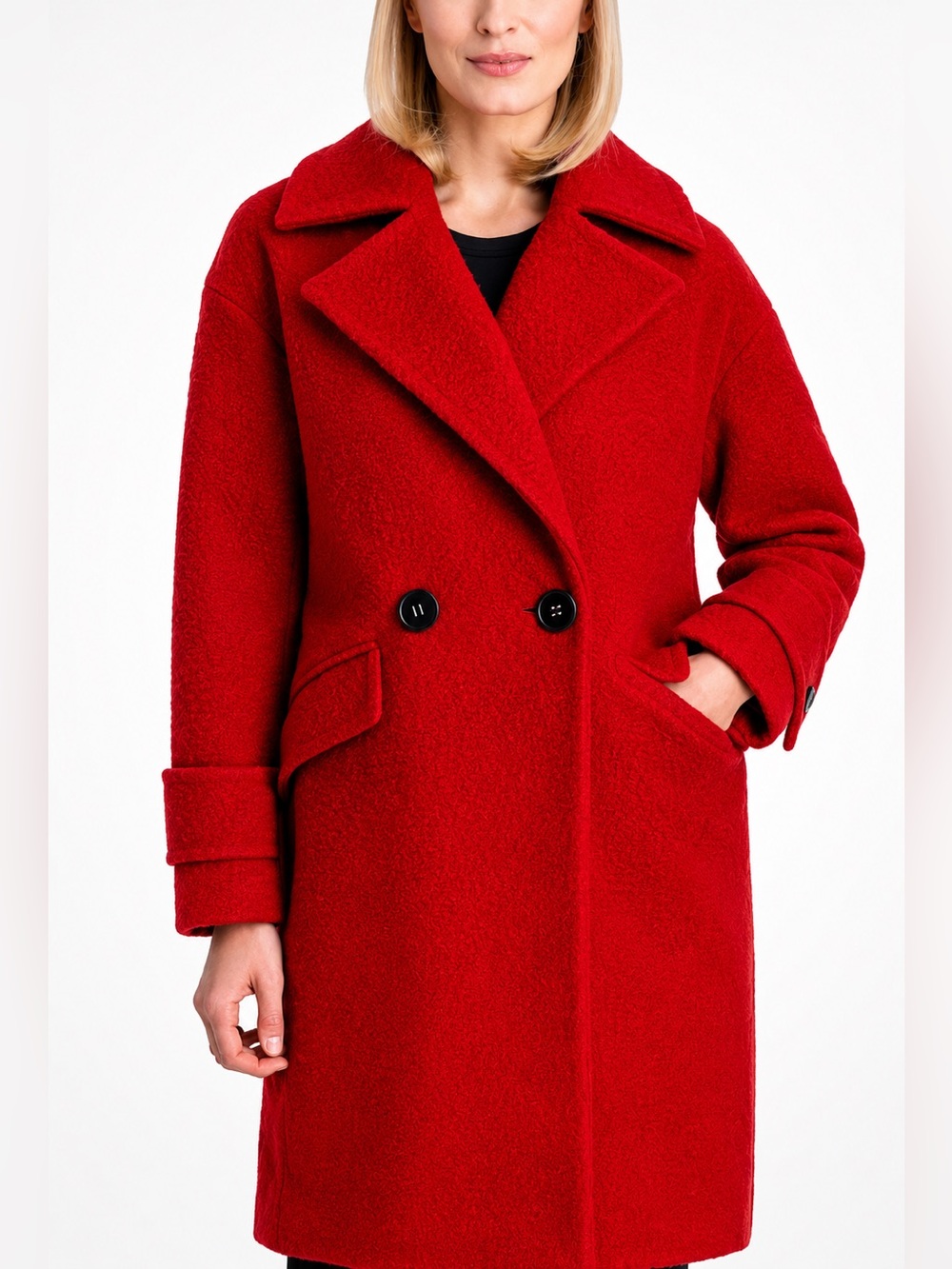 BCBGeneration Scarlet Red Double Breasted Coat NWT XL $278